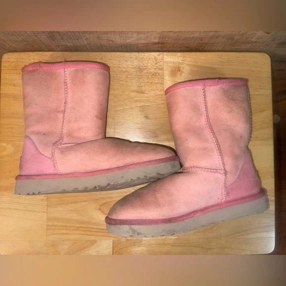 UGG Pink Classic Short II Boots - Picture 5 of 8